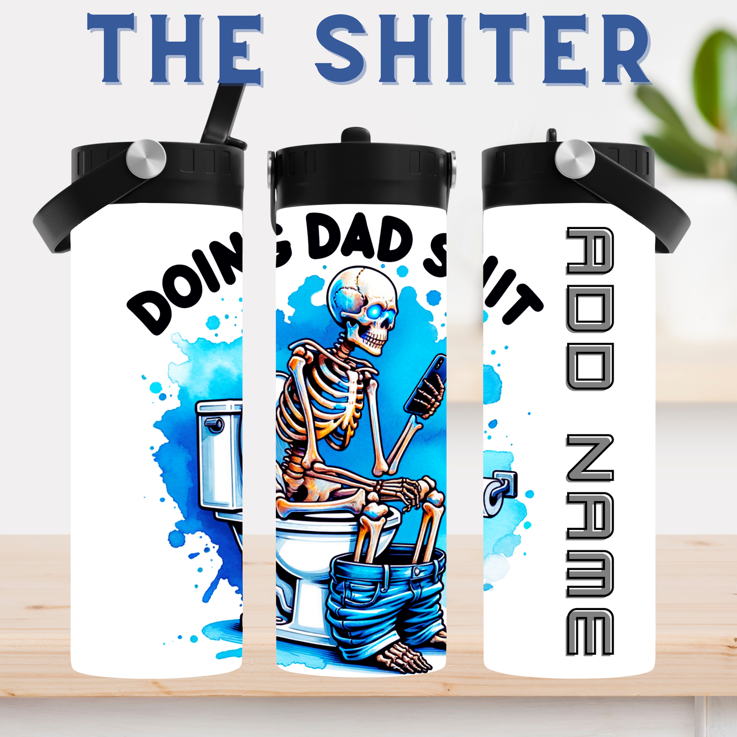 20oz Tumbler - Black Handle Lid - Dad Collection