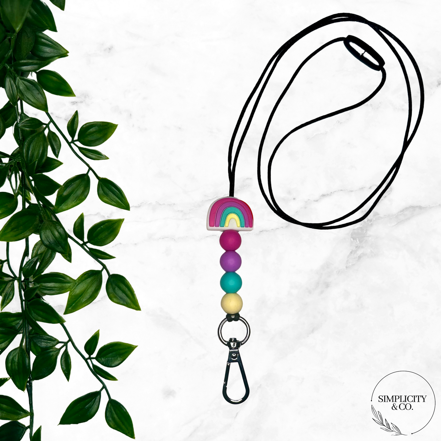 Boho Rainbow Lanyard