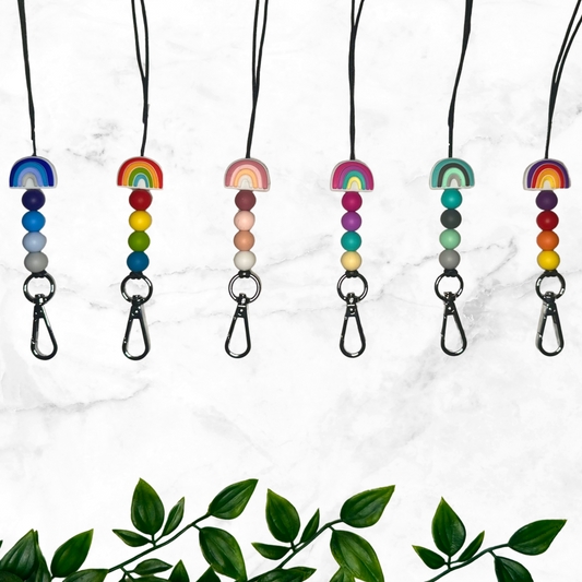 Boho Rainbow Lanyard