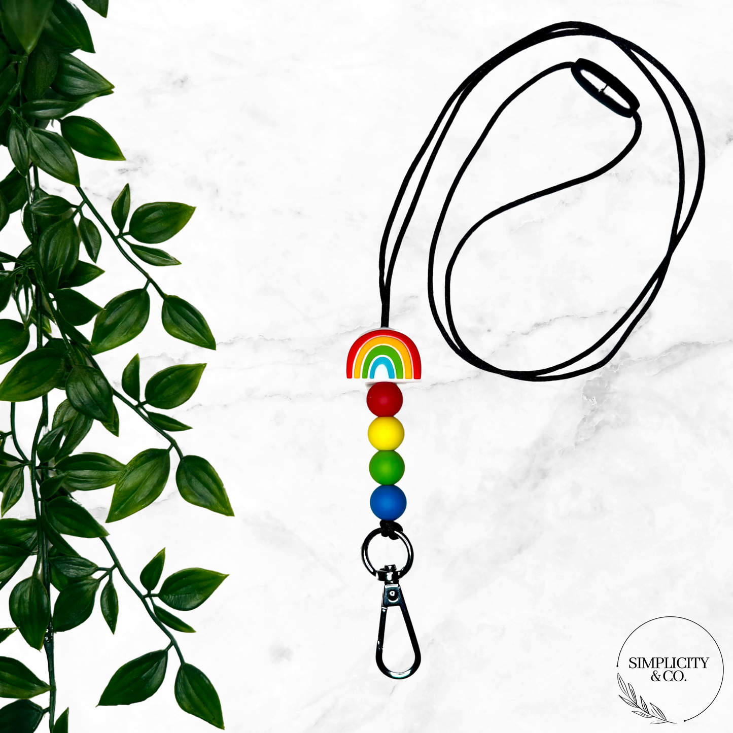 Boho Rainbow Lanyard