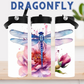 20oz Tumbler - Black Handle Lid -  Watercolour Animals