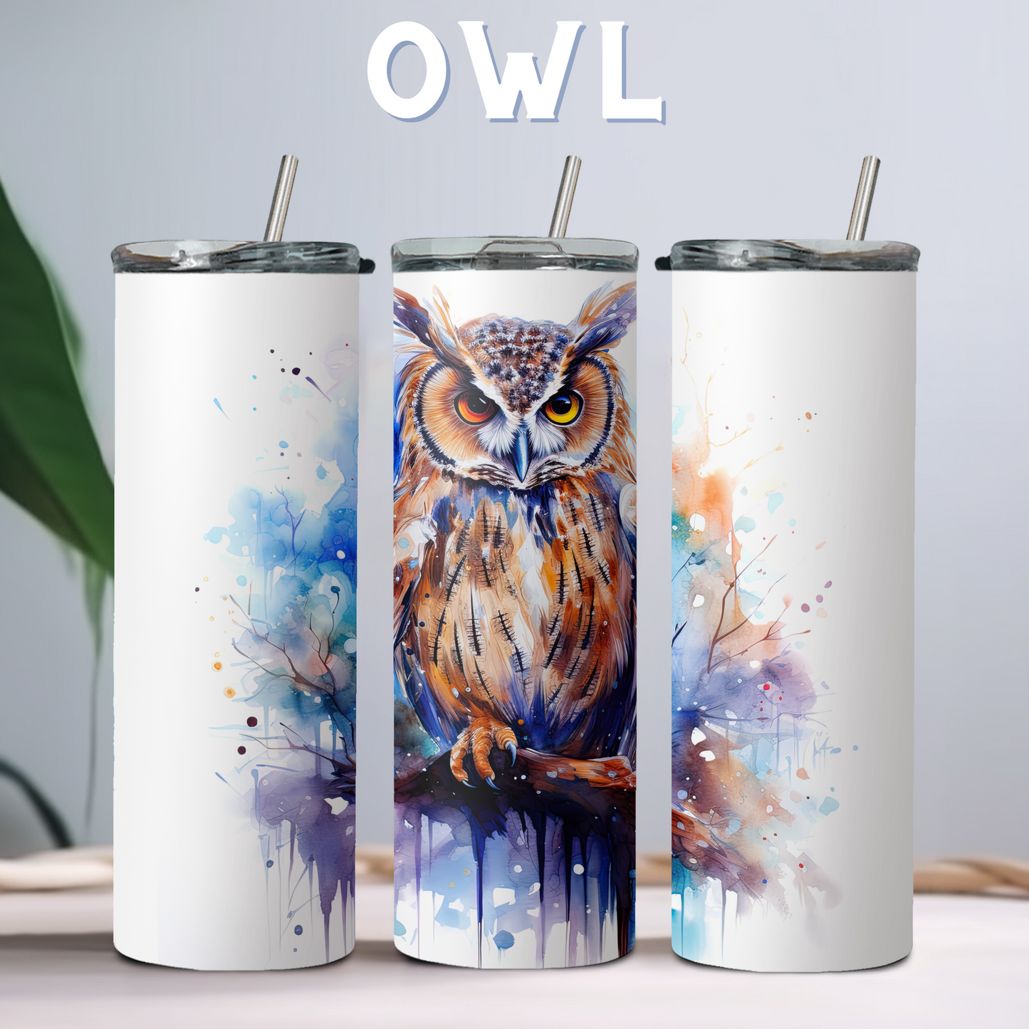 20oz Tumbler - Watercolour Animals