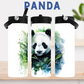 20oz Tumbler - Black Handle Lid -  Watercolour Animals